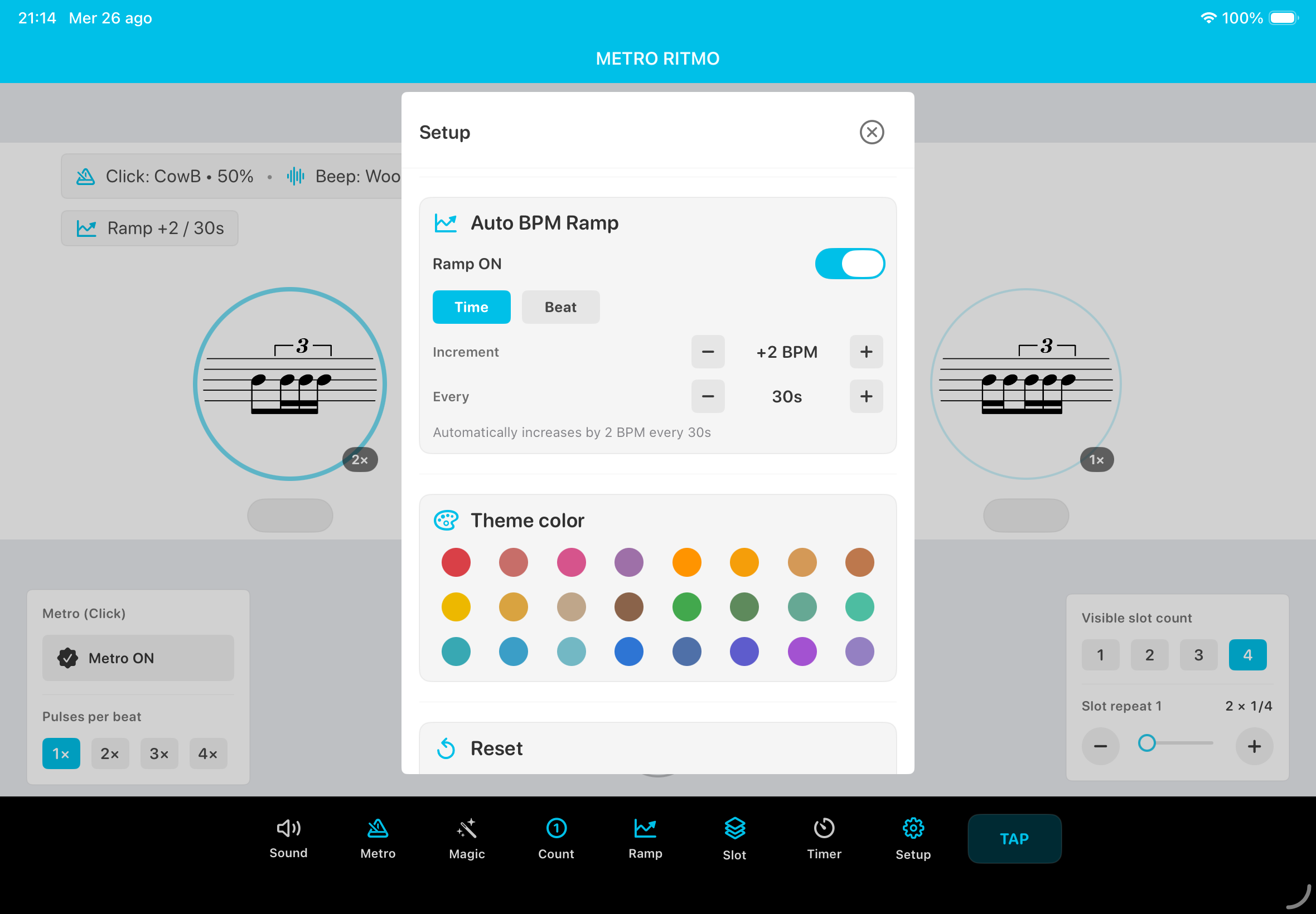 Configurazione Auto BPM Ramp